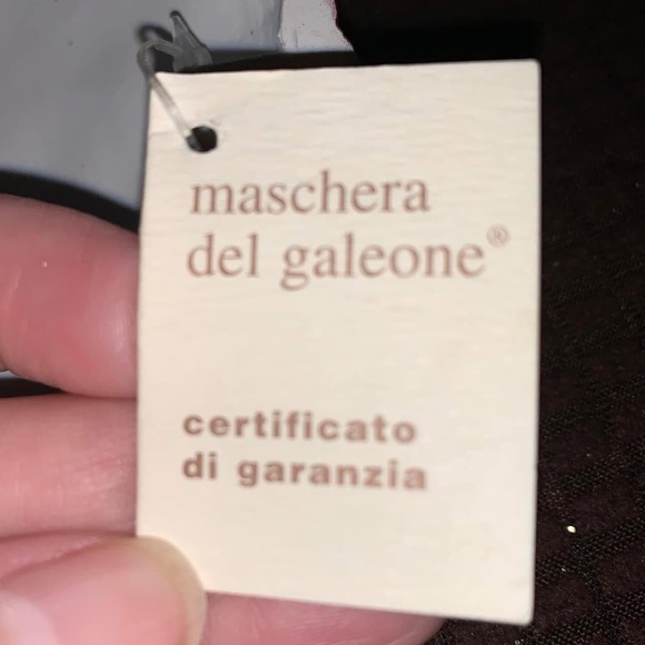 New Vintage Authentic La Maschera Del Galeone Hand Crafted ceramic gems mask - Picture 3 of 5